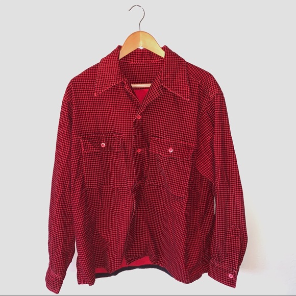 Red Button-up Shirt - Picture 1 of 2
